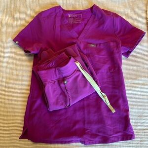 Figs Purple Jolt Zamora Jogger Size XS & Catarina Top XS